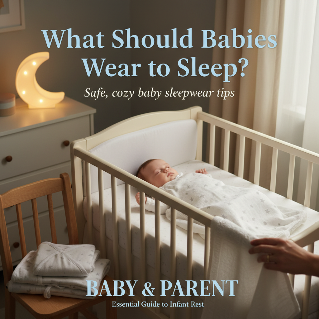 alt_text What Should Babies Wear to Sleep? Safe, cozy baby sleepwear tips featured in a warm, caring nursery.