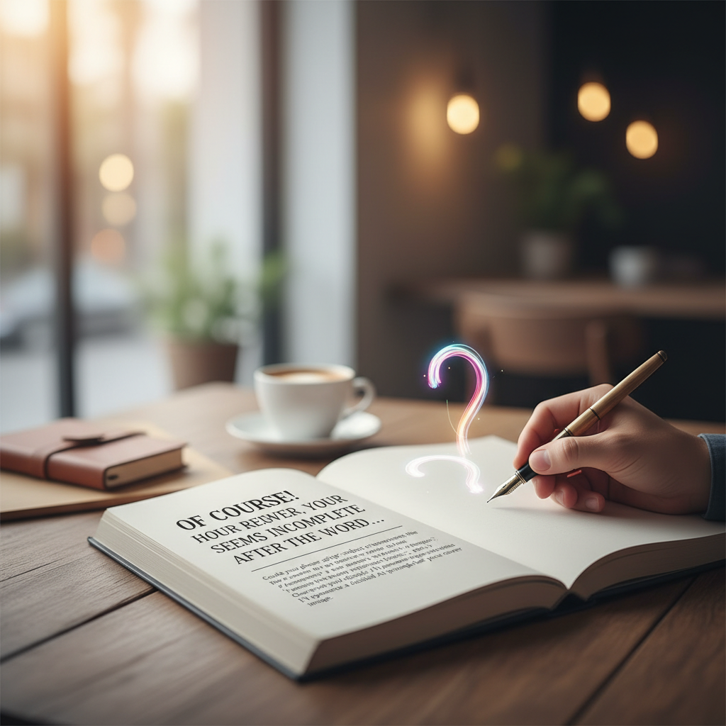 A prompt requesting the user to specify a subject or theme for a book cover image.