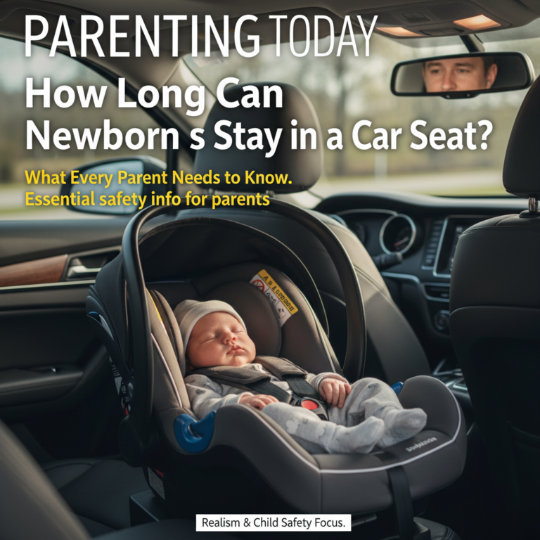 How Long Can Newborns Stay in a Car Seat? Essential safety info for parents, shown with realism.