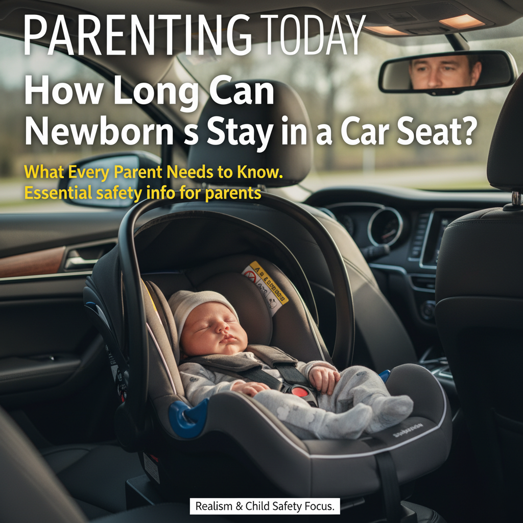 How Long Can Newborns Stay in a Car Seat? Essential safety info for parents, shown with realism.