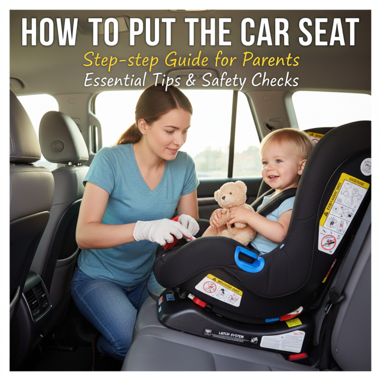 How to Put the Car Seat: Caring adult installs child’s seat safely—guide for parents, tips, and steps.