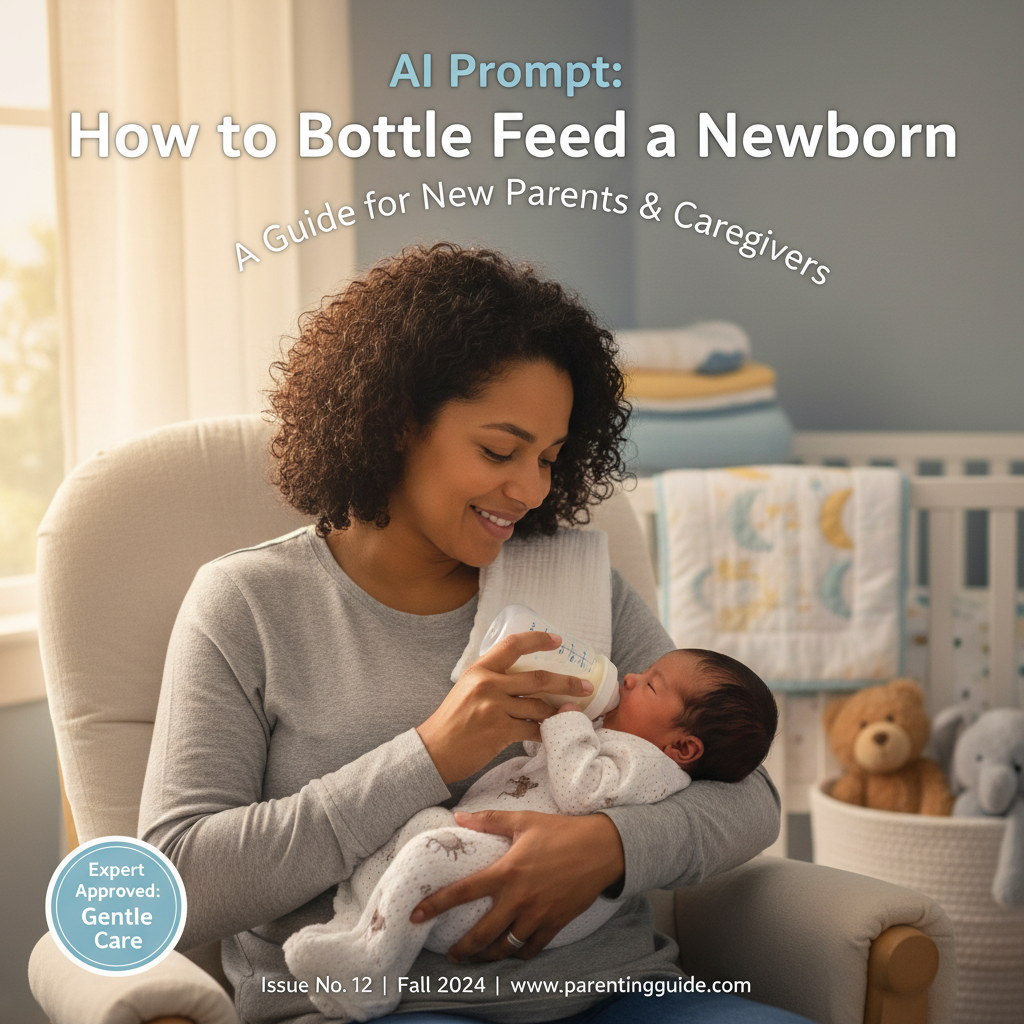 Adult bottle-feeding a newborn in a cozy nursery, highlighting gentle, safe, and nurturing techniques.