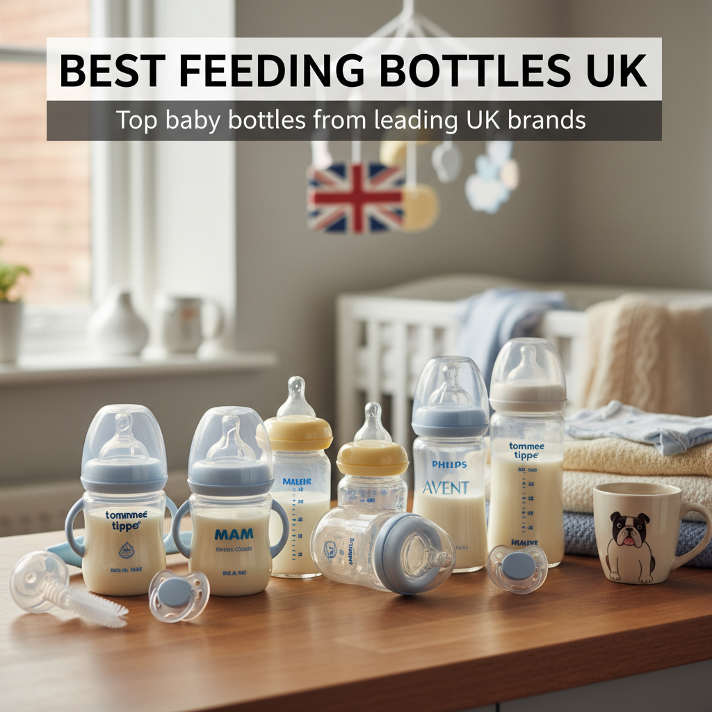 Best Feeding Bottles UK: Top baby bottles from leading UK brands in a warm, inviting setting.
